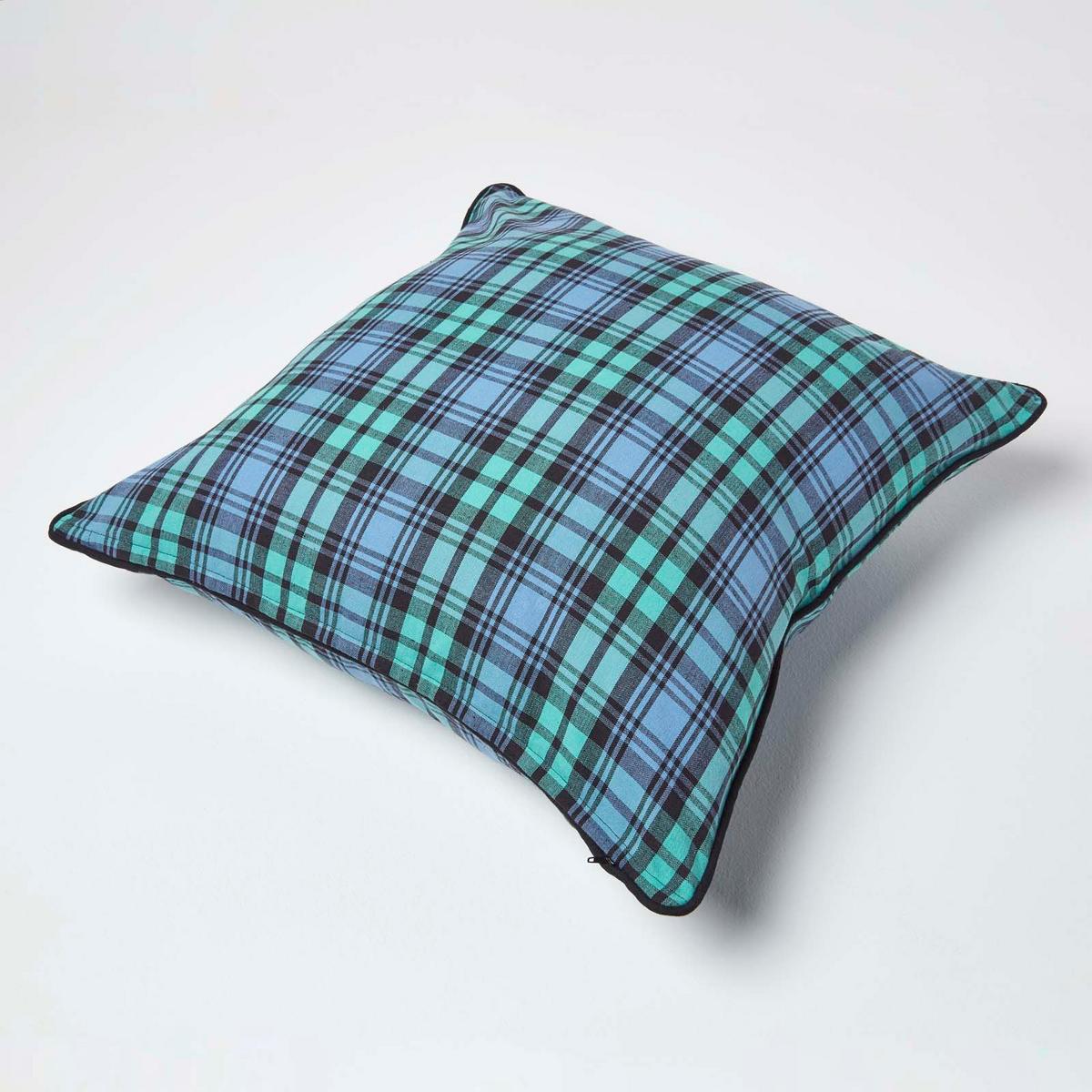 KISSENHÜLLE Black Watch Schottenkaro 60/60 cm - Blau, Textil (60/60cm) - Homescapes