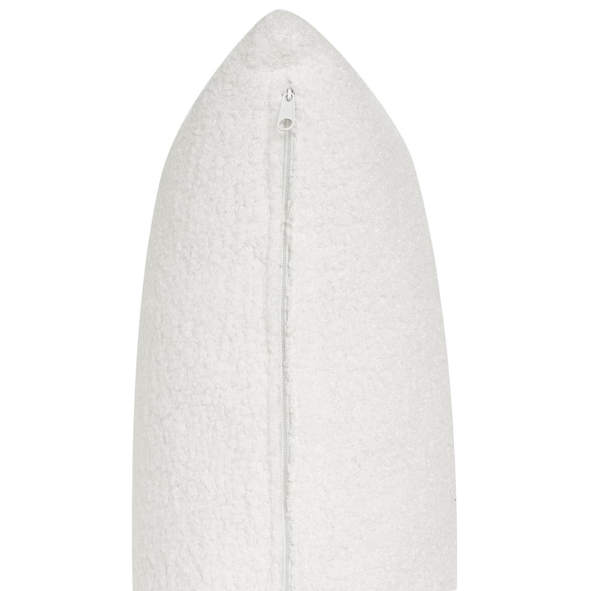 3-SITZER-ECKSOFA aus Bouclé weiß rechtsseitig Svansele - Weiß, Textil (278/174cm) - Beliani