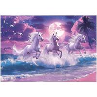 FOTOTAPETE Kinderzimmer Einhorn Pferde 250x175 - Multicolor, Papier (250/175cm) - Wallarena