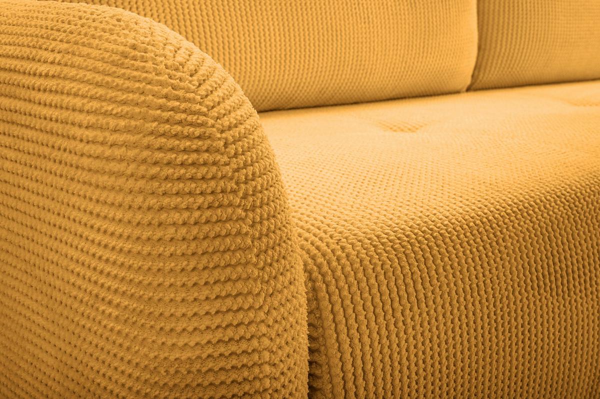 BETTSOFA VIVO Kupferfarben Geflochtener Stoff mit Schlaffunktion - Kupferfarben, Holz (230/95/102cm) - MASSENO