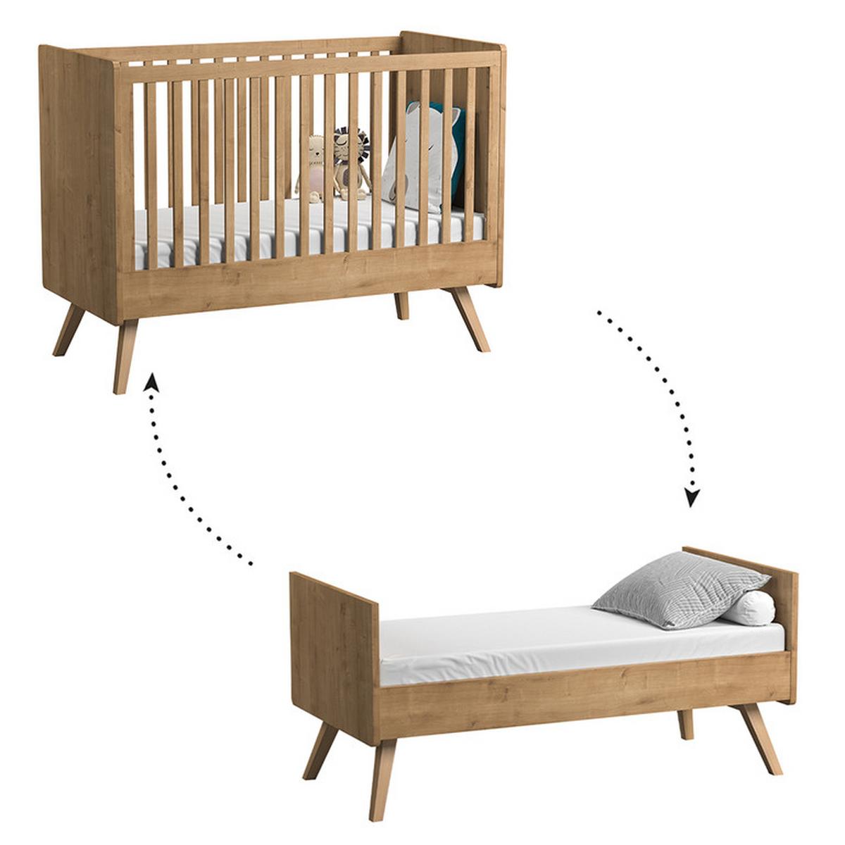BABYZIMMER 2-teilig Holz - Braun, Holzwerkstoff (145/103/75cm) - Petits-meubles