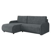 ECKSCHLAFSOFA Nest - Schwarz/Grau, Holz/Kunststoff (233/160cm) - MIRJAN24