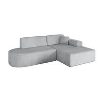 ECKSOFA Ottomane Rechts IREA-L1-v3 - 232x165x77 cm Grau - Grau, Holzwerkstoff/Textil (232/165cm) - ALTDECOR