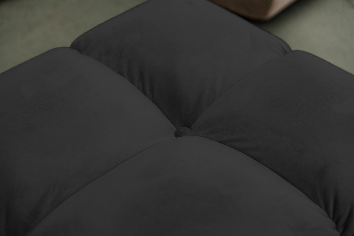 DREHSESSEL VIVIEN Schwarz Velvet Drehbar (360°) - Schwarz, Kunststoff/Textil (112/85/108cm) - KAWOLA