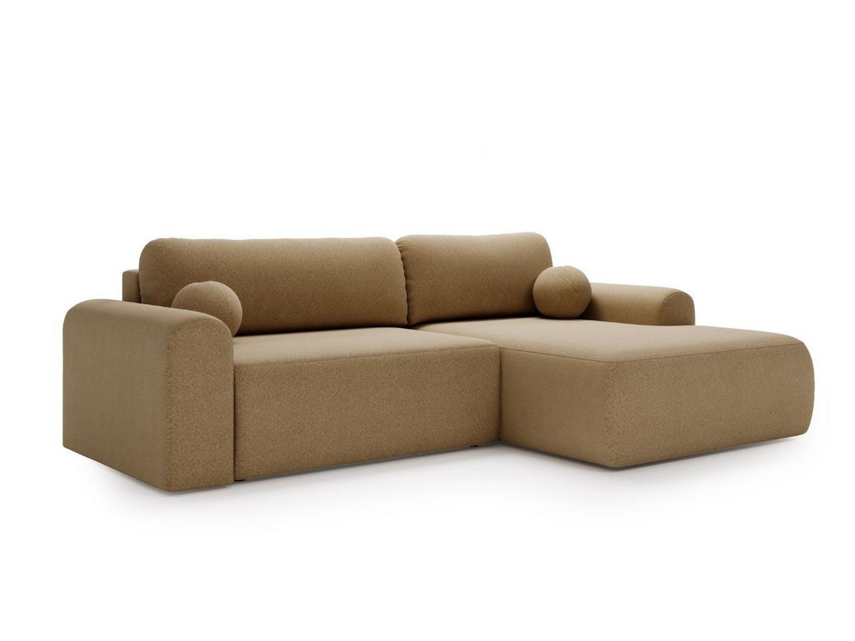 ECKSOFA Savana Hellbraun Links - Hellbraun, Holz/Textil (257/177cm) - Graingold