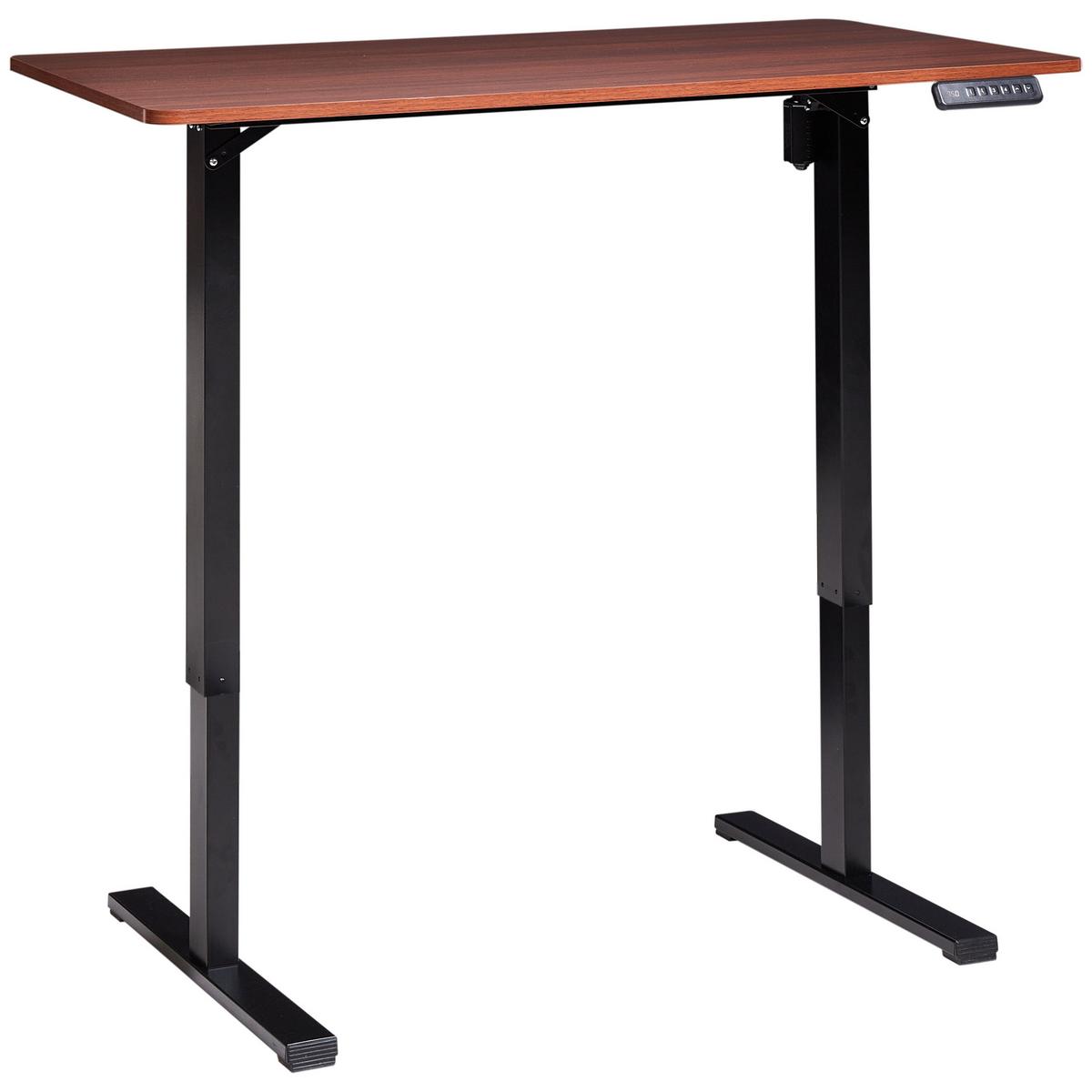 SCHREIBTISCH elektrisch höhenverstellbar 120/60 cm Braun/Schwarz Tavares - Schwarz/Braun, Holzwerkstoff/Metall (60/120/75cm) - Beliani