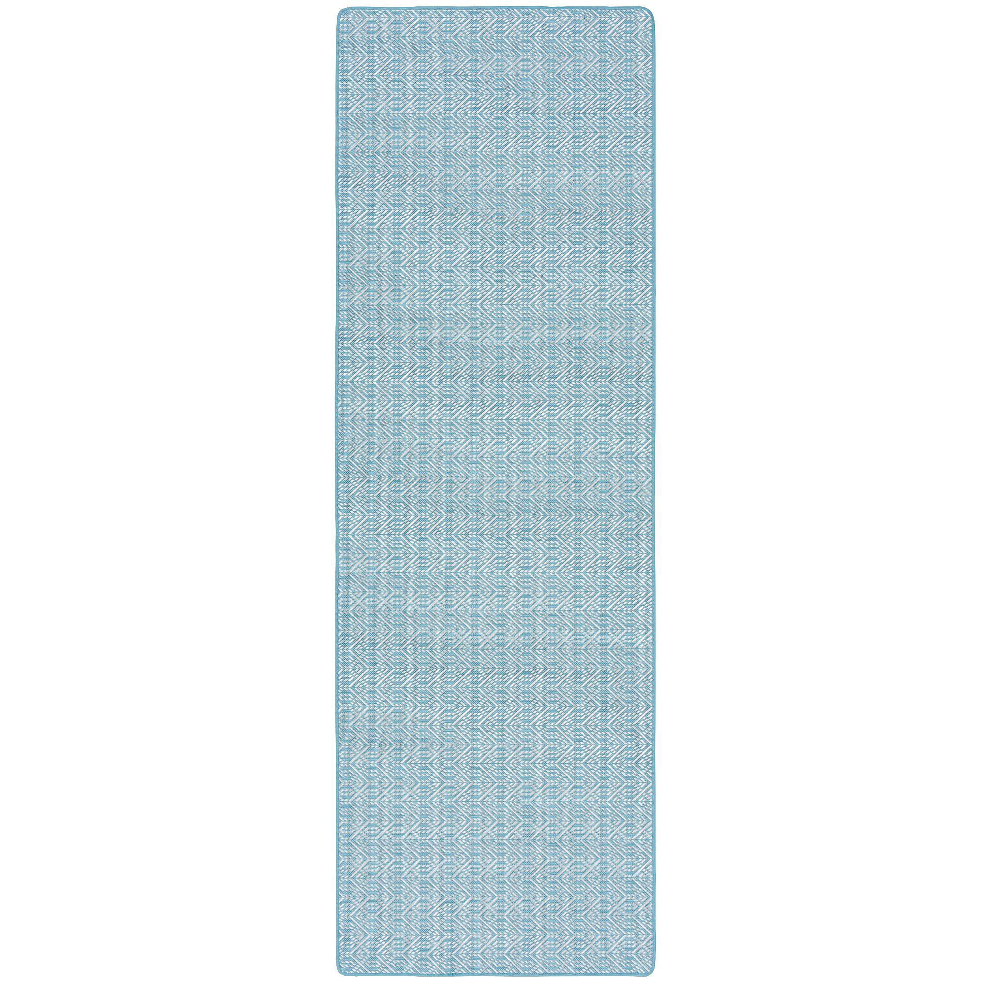 IN- UND OUTDOOR TEPPICH LÄUFER BEIDSEITIG CAPE COD - Hellblau, Textil (80/160cm) - Snapstyle