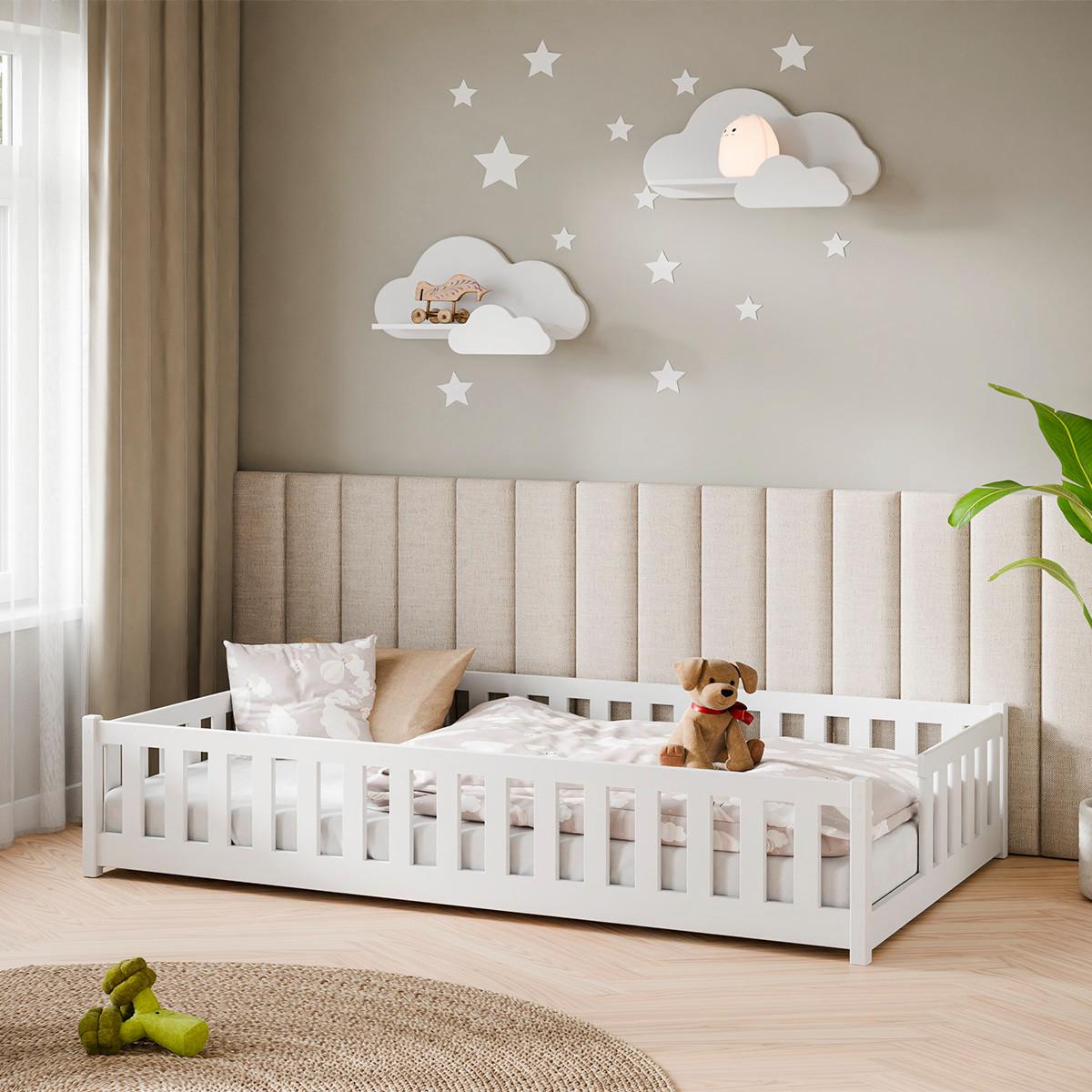 BETT 120/200 Théa Weiß - Weiß, Holz (120/200cm) - Petits-meubles