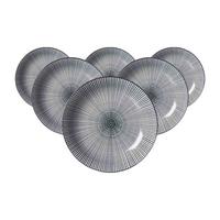 SUPPENTELLER Takeo Stripes schwarz-weiß ø 20,5 cm 6er Set - Schwarz/Weiß, Keramik (20.5cm) - Ritzenhoff Breker