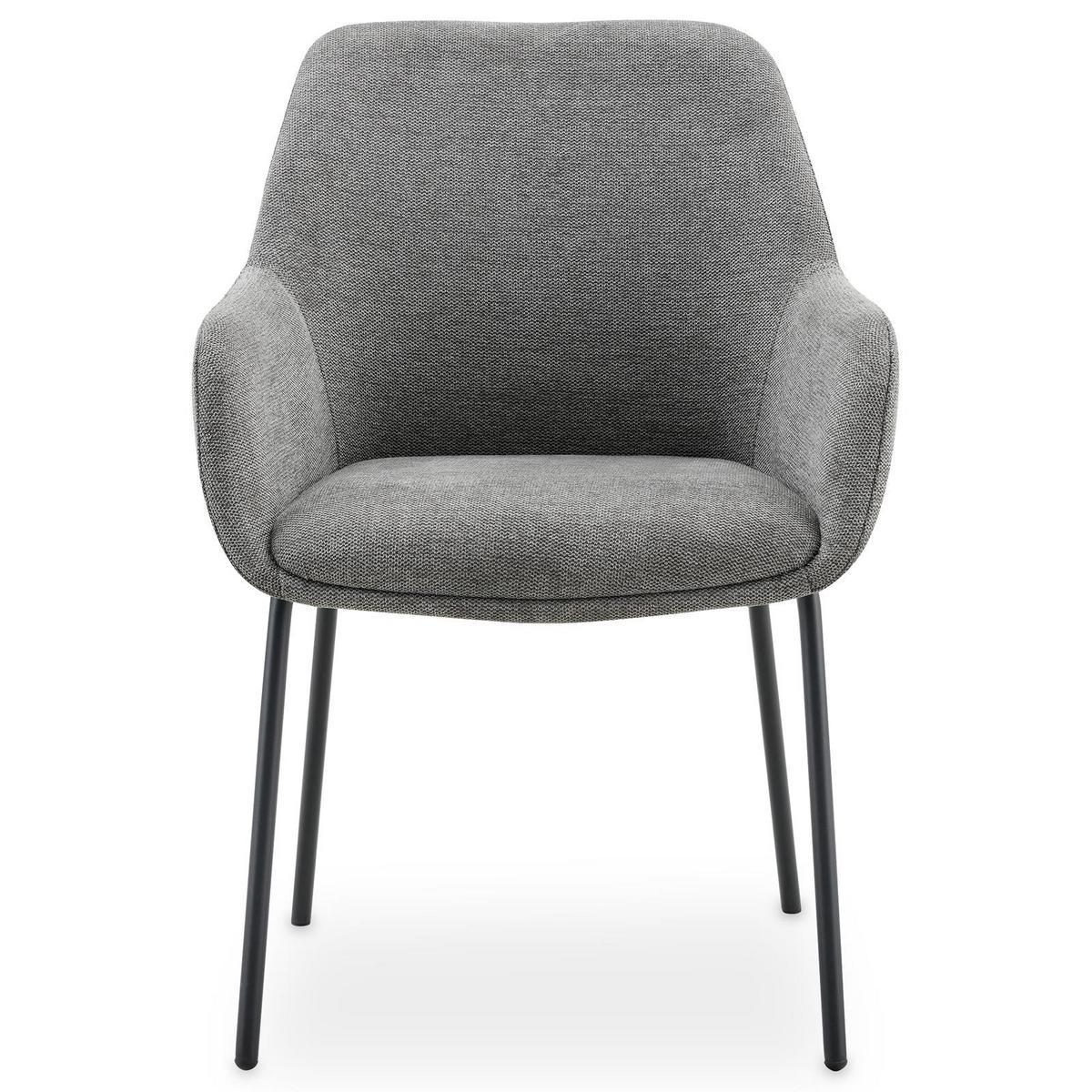 ESSZIMMERSTÜHLE TURSI 2er-Set grau - Grau, Textil (56/83/55cm) - IDIMEX