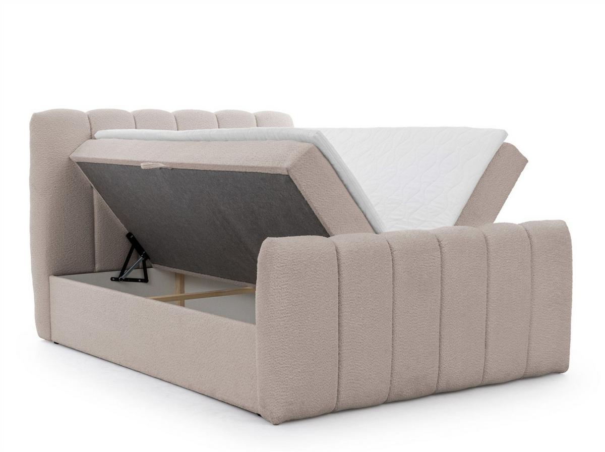 BOXBETT Denis - Hellgrau, Holzwerkstoff/Textil (160/200cm) - Fun Möbel