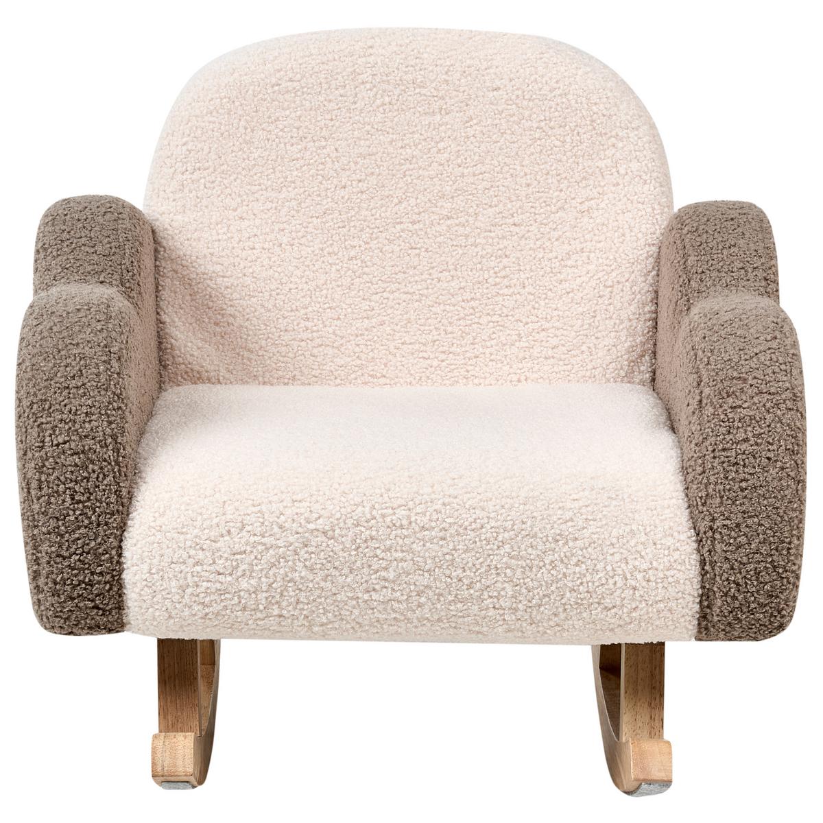 KINDERSCHAUKELSTUHL Wolke Bouclé Beige Skare - Taupe, Textil (54/52/54cm) - Beliani