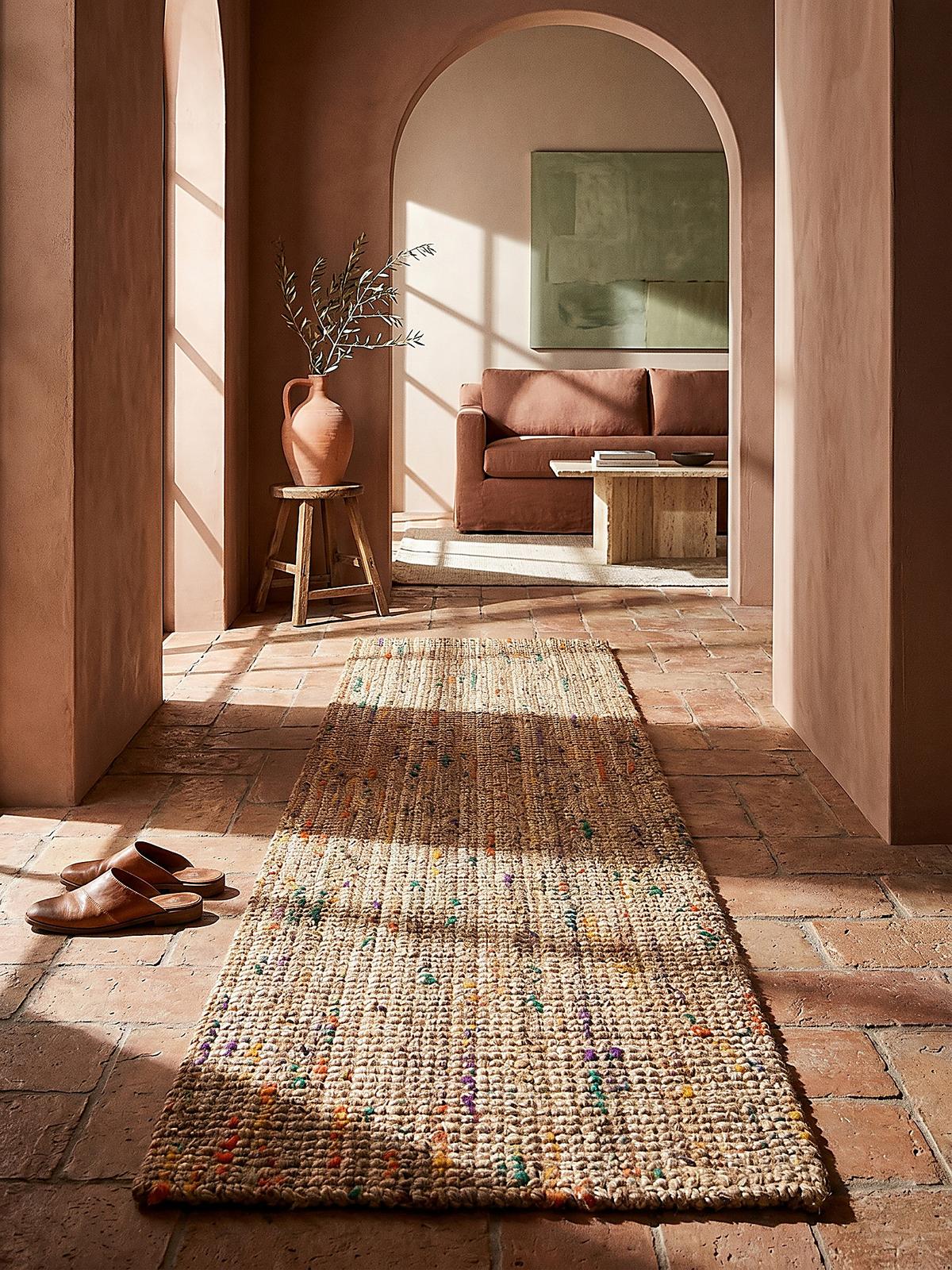 JUTETEPPICH handgewebt ERME, in Naturjute, Beige, 60 x 230 cm - Beige, Textil (60/230cm) - KADIMA DESIGN