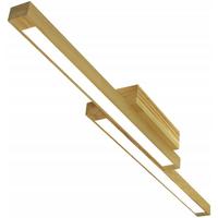LED-DECKENLEUCHTE Yvonne 90/11/8 cm - Braun, Holzwerkstoff (90/11/8cm) - Nettlife