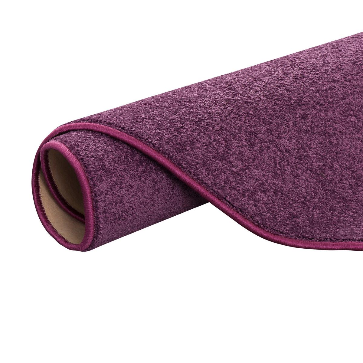 HOCHFLOR VELOURS TEPPICH LUNA RUND - Lila, Textil (100/100cm) - Snapstyle
