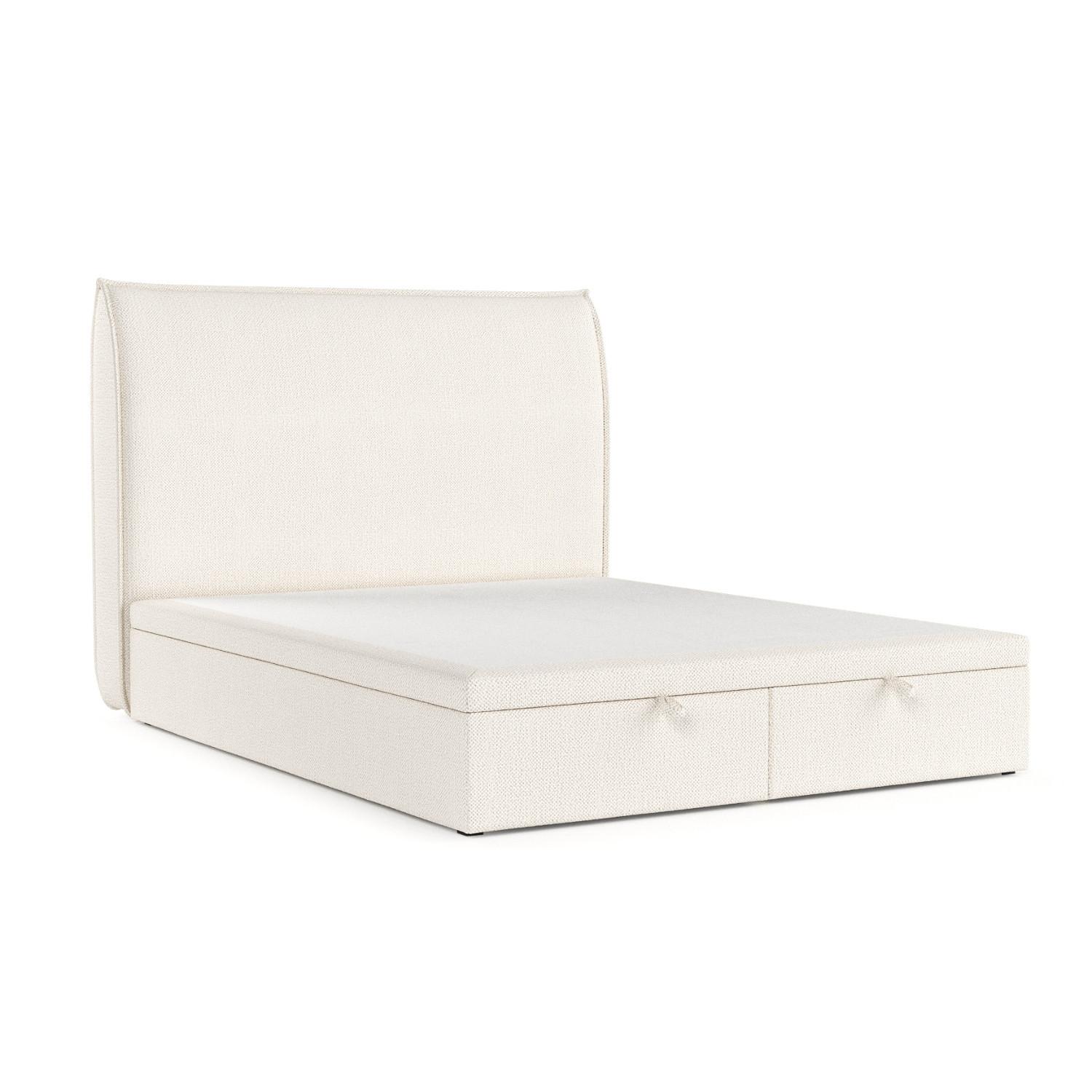 POLSTERBETT Tuvalu mit Stauraum 200/200 cm Creme im Alta Stoff - Creme/Schwarz, Holz/Holzwerkstoff (200/200cm) - AltaBeds