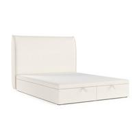POLSTERBETT Tuvalu mit Stauraum 160/200 cm Creme im Alta Stoff - Creme/Schwarz, Holz/Holzwerkstoff (160/200cm) - AltaBeds