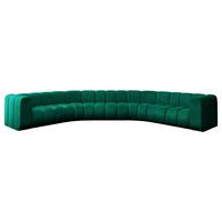 WOHNLANDSCHAFT modulares Sofa Lazro-U1 - 373x373x70 cm Grün - Dunkelgrün, Holzwerkstoff/Textil (373/70/373cm) - ALTDECOR