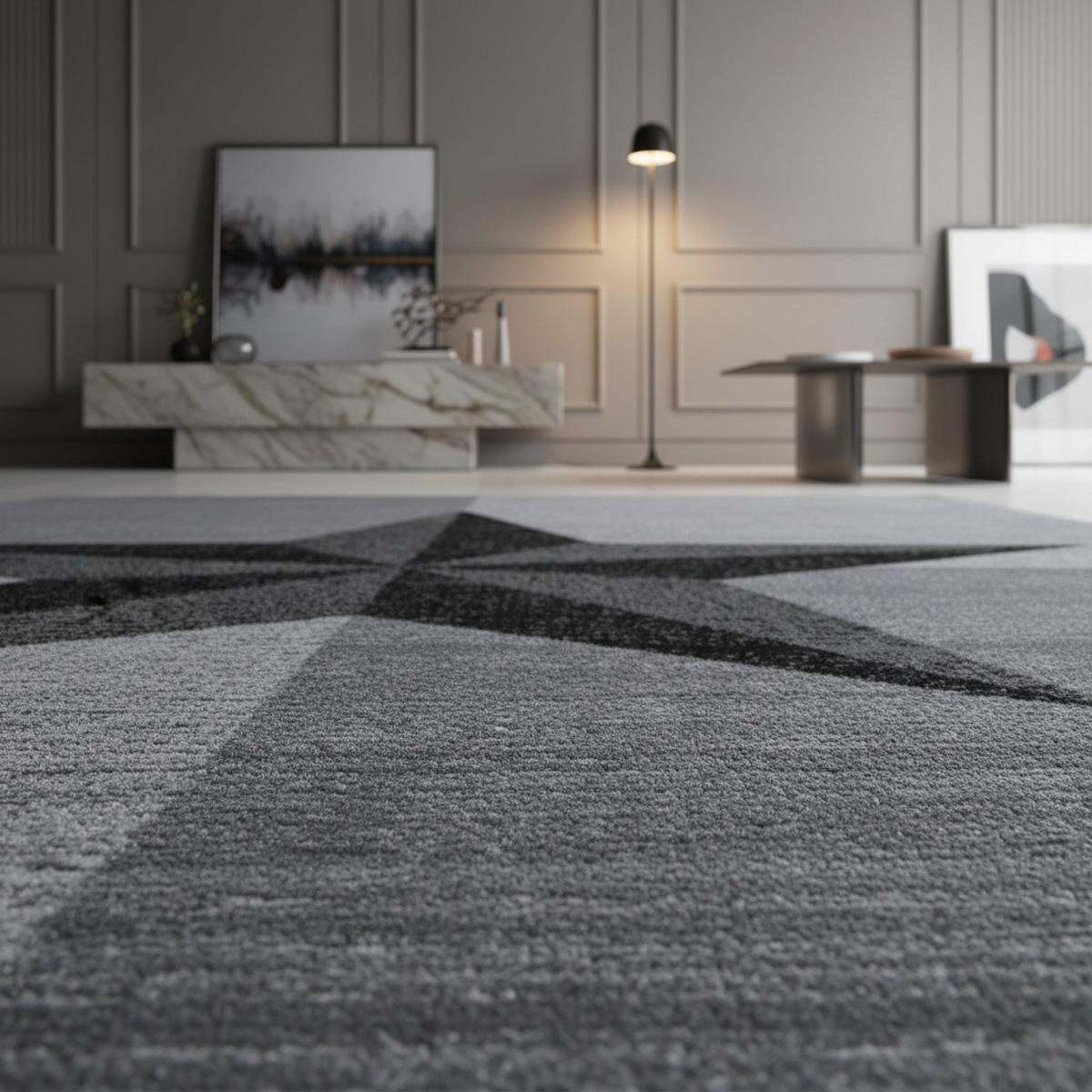 TEPPICH Kurzflor INN in Grau, mit Sternen-Motiv, 120 x 170 cm - Grau, Textil (170/120cm) - KADIMA DESIGN