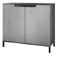 KOMMODE Sylt Beton Oxid Optik - Hellgrau, Holzwerkstoff (92.5/83.5/35cm) - Vladon