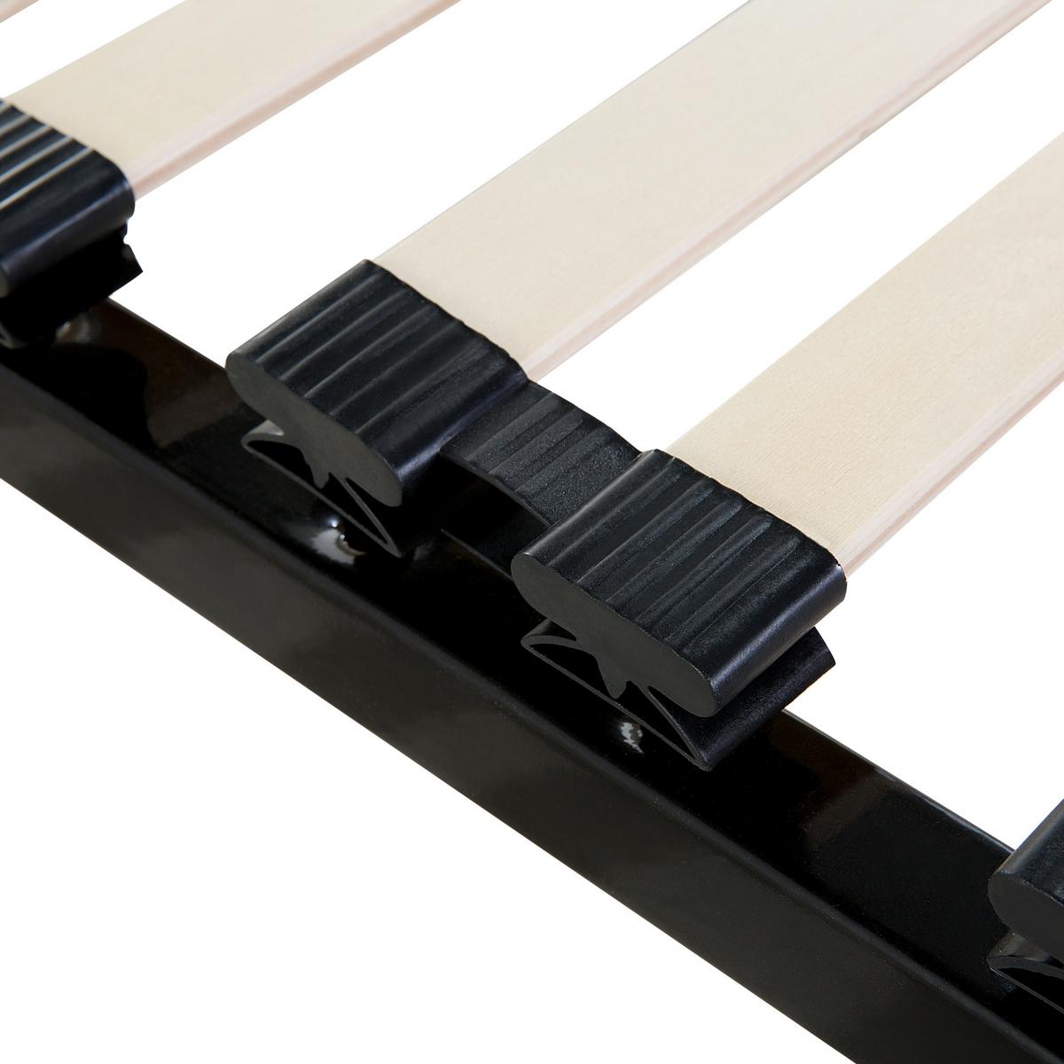 LATTENROST 90x200 cm Schwarz Combourg - Schwarz, Metall (90/21/200cm) - Beliani