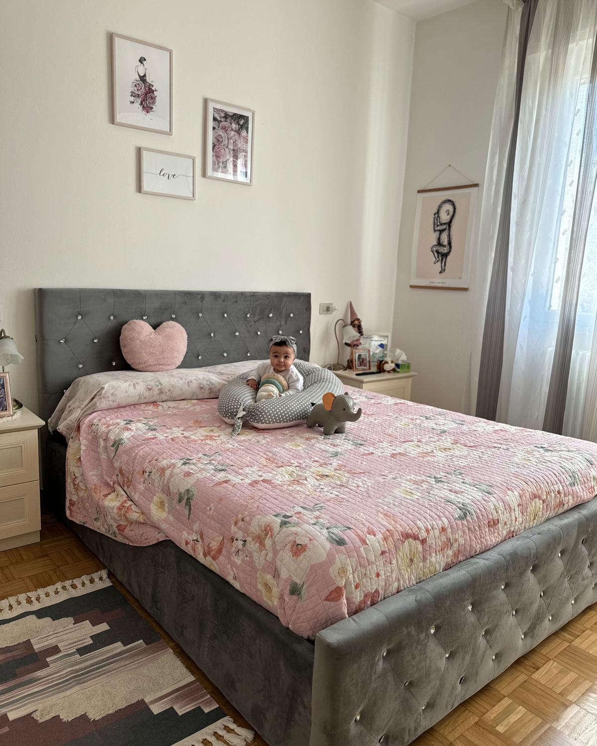 POLSTERBETT 140/200cm Grau Amiens - Grau, Textil (140/200cm) - Beliani