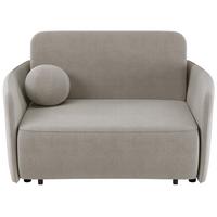 SCHLAFSOFA Paxi 145 cm - Ecru/Schwarz, Textil/Metall (145/84/106cm) - Selsey