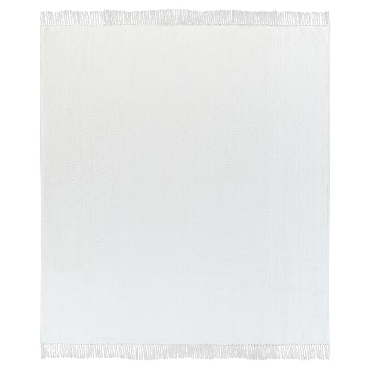 DECKE Weiß 220/240 cm Ampara - Weiß, Textil (220/240cm) - Beliani