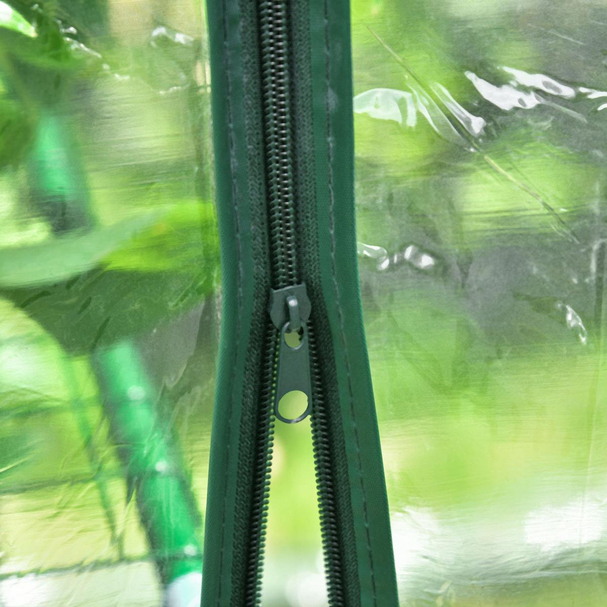 FOLIENGEWÄCHSHAUS, Transparent, Metall, PVC-Kunststoff - Transparent, Kunststoff (143/195/143cm) - Outsunny
