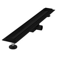DUSCHRINNE 70cm - Schwarz, Metall (13.9/7.8/74cm) - LuxeBath