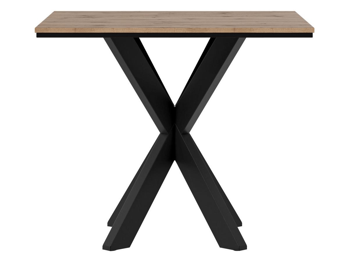 ESSTISCH Paro - Eiche Wotan/Schwarz, Holzwerkstoff/Metall (90/90/74cm) - MIRJAN24