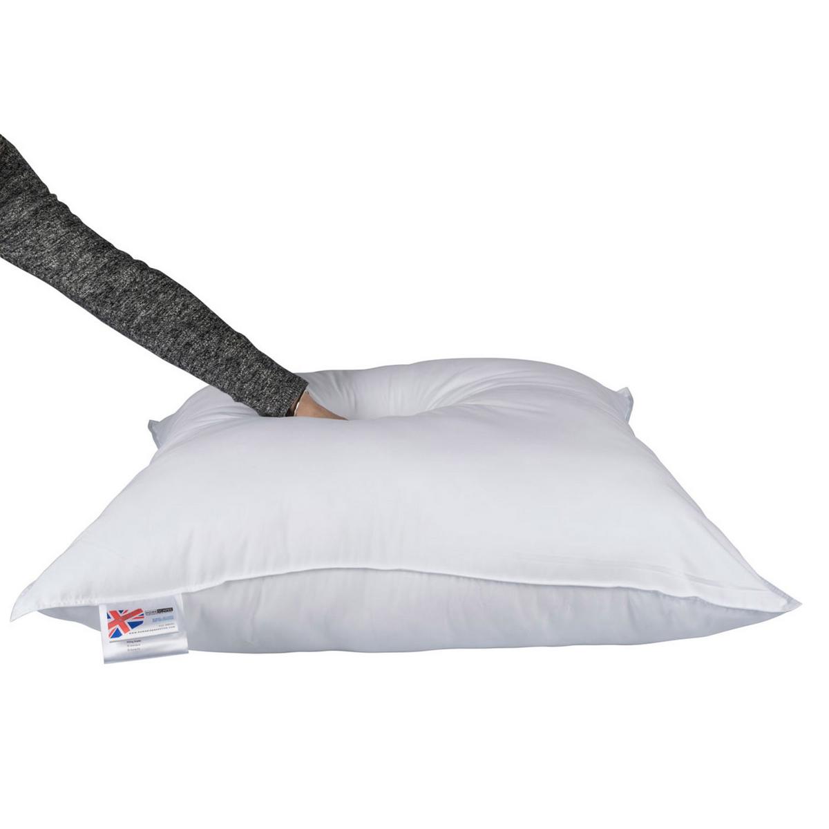 KOPFKISSEN 2er-Set Federn & Daunen 80/80 cm - Weiß, Textil (80/80cm) - Homescapes