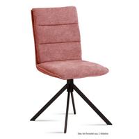 ESSZIMMERSTUHL (2er-Set) Dulce 47x92x60 Schwarz/Rosewood - Dunkelrosa/Schwarz, Kunststoff (60/92/47cm) - 58aufmkessel