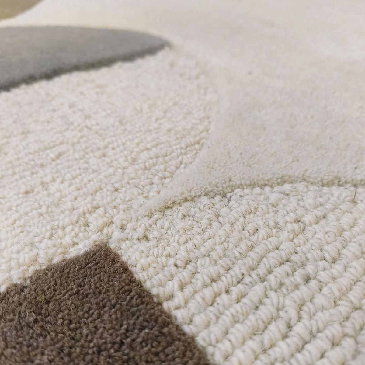 TEPPICH aus Wolle HALLEIN in Natur, geometrisch, 160 x 230 cm - Beige, Textil (160/230cm) - KADIMA DESIGN