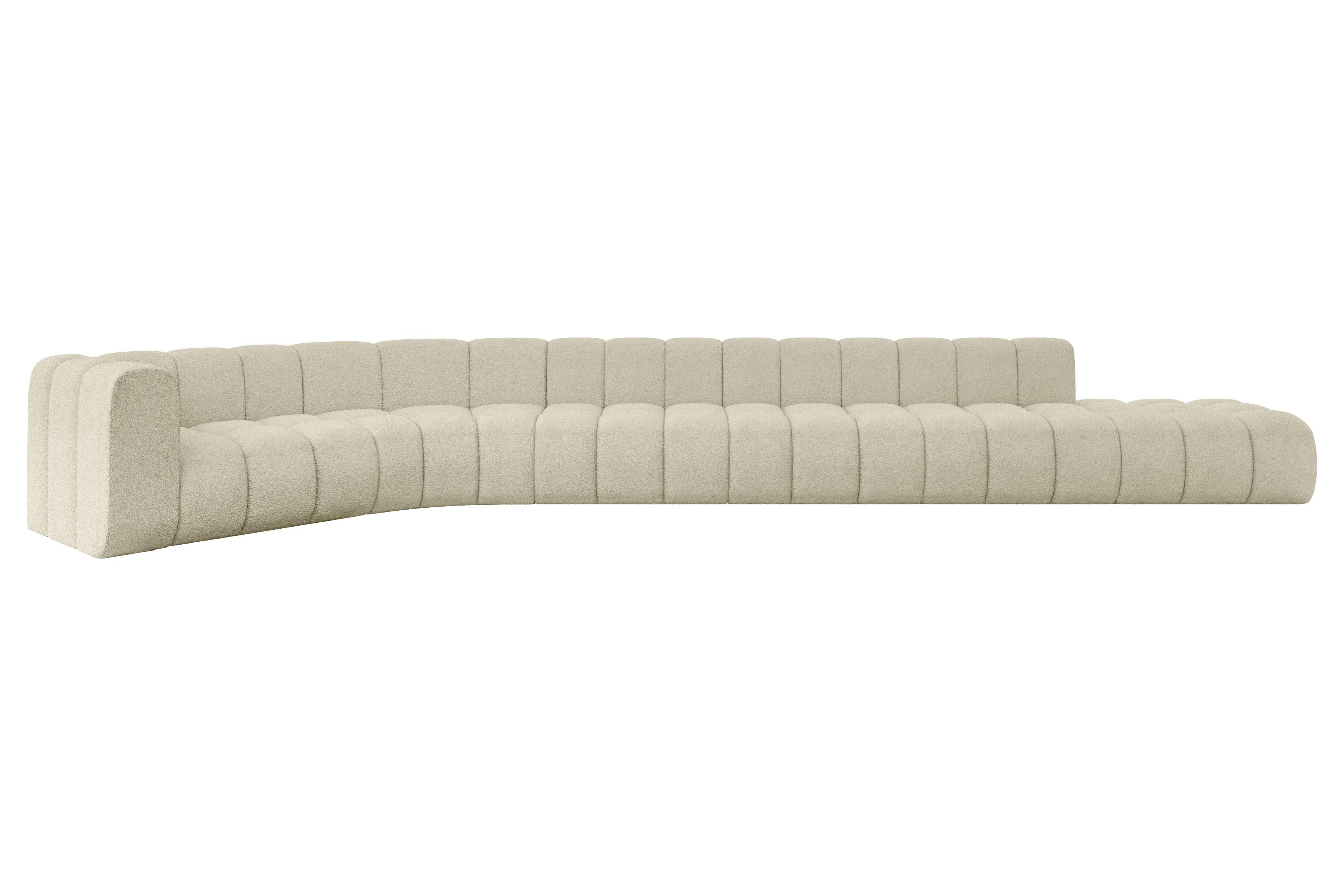 ECKSOFA modulares Sofa Tilmo-L3 - 581x194x70 cm Beige - Beige, Holzwerkstoff/Textil (581/194cm) - ALTDECOR