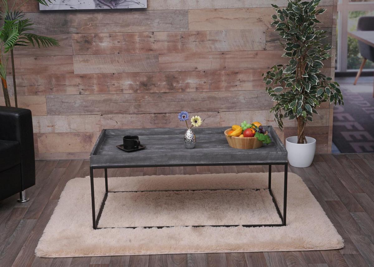 COUCHTISCH rechteckig Grau - Grau, Holz (60/110/46cm) - MCW