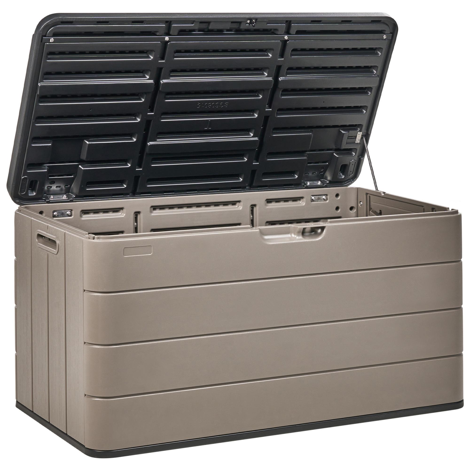 AUFBEWAHRUNGSBOX 116/ 60 cm Braun Milies - Schwarz/Braun, Kunststoff (116/60/60cm) - Beliani