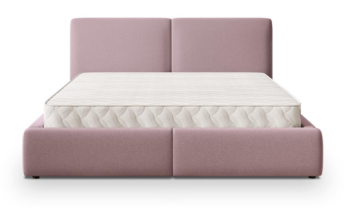 POLSTERBETT FELURO SR 200x200 cm mit Bettkästen - Rosa - Rosa, Holz/Textil - MASSENO