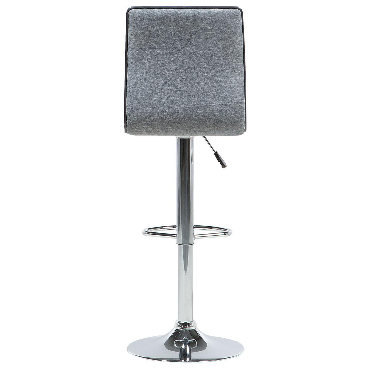BARHOCKER 2er-Set Polsterbezug Grau Lucerne - Grau, Textil/Metall (40/116/39cm) - Beliani