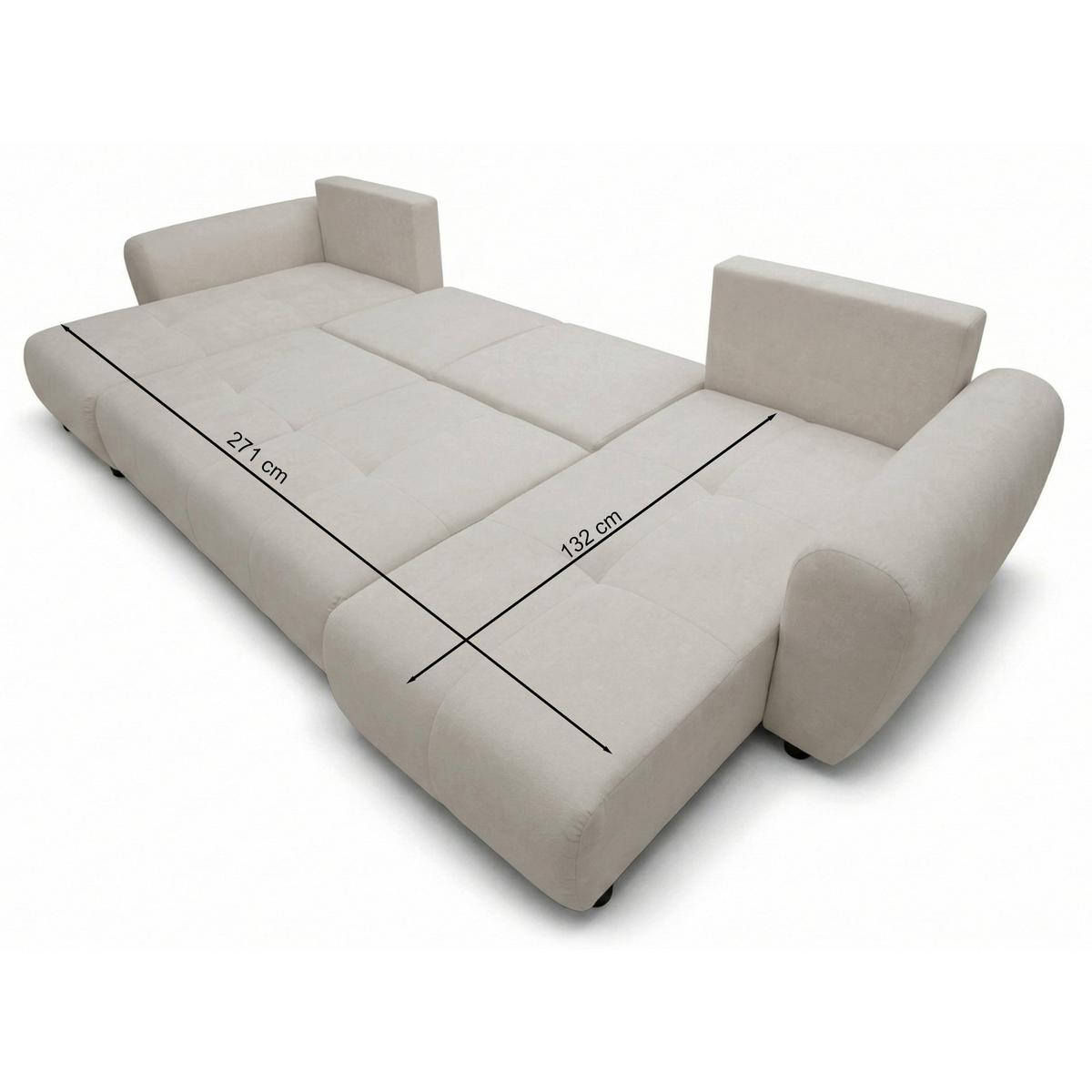 WOHNLANDSCHAFT Olido dunkelbeiger Samt - Schwarz/Cappuccino, Kunststoff/Textil (315/82/150cm) - Selsey