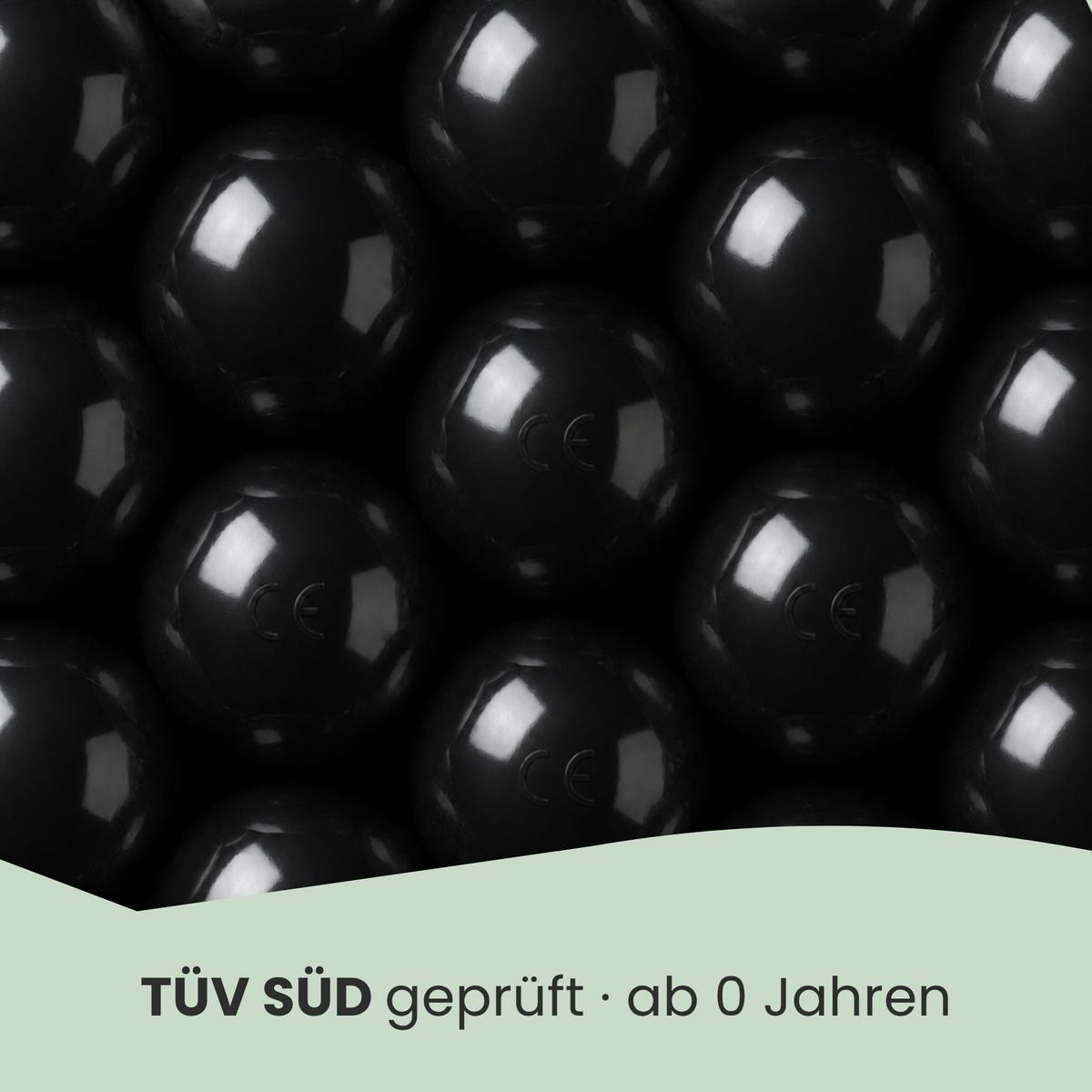BÄLLEBAD-BÄLLE 50 Stück, Schwarz, 5.5 cm - Schwarz, Kunststoff (5.5/5.5/5.5cm) - Littletom