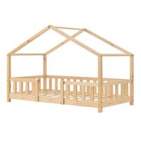 HAUSBETT Treviolo - Naturfarben, Holz (80/160cm) - [en.casa]