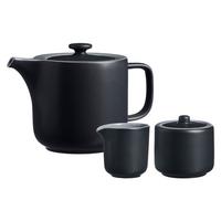 TEEZUBEHÖR SET Jasper Schwarz - Schwarz, Keramik (0.001L) - Ritzenhoff Breker