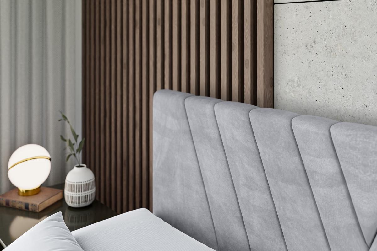 BOXSPRINGBETT ERNINA-Z KING - 140x200 - H3/H4 - Hellgrau - Hellgrau, Holzwerkstoff (140/200cm) - ALTDECOR