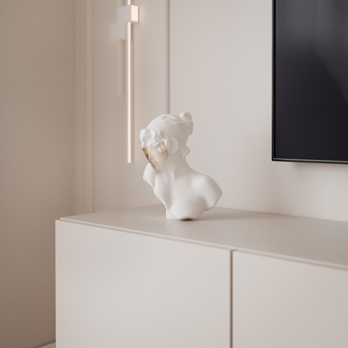 TV-LOWBOARD ANGEL VIII mit LED-Beleuchtung, 300 cm Kaschmir - Kaschmir, Holzwerkstoff (300/72/40cm) - Idohome