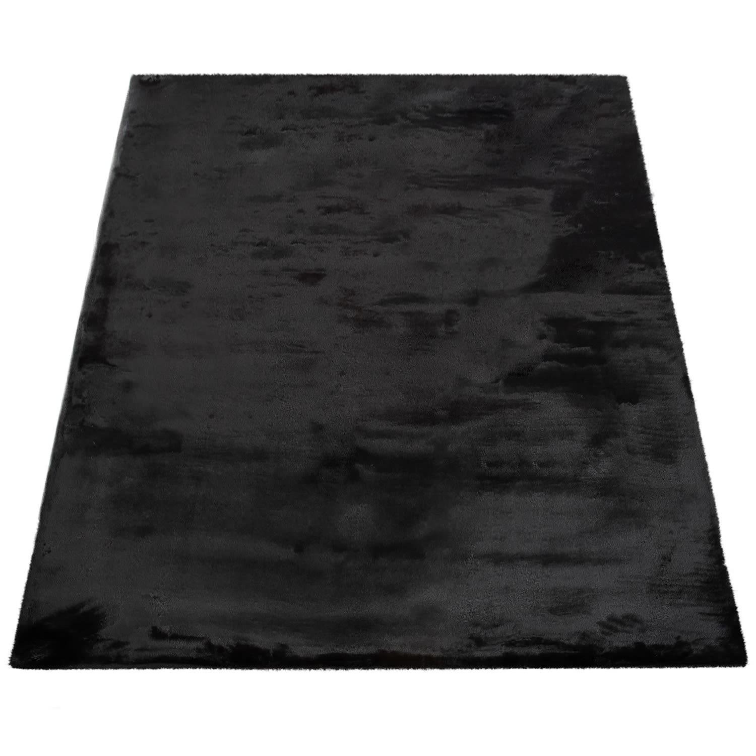 HOCHFLORTEPPICH, einfarbig, Schwarz, 80 x 150 cm - Schwarz, Textil (150/80cm) - KADIMA DESIGN