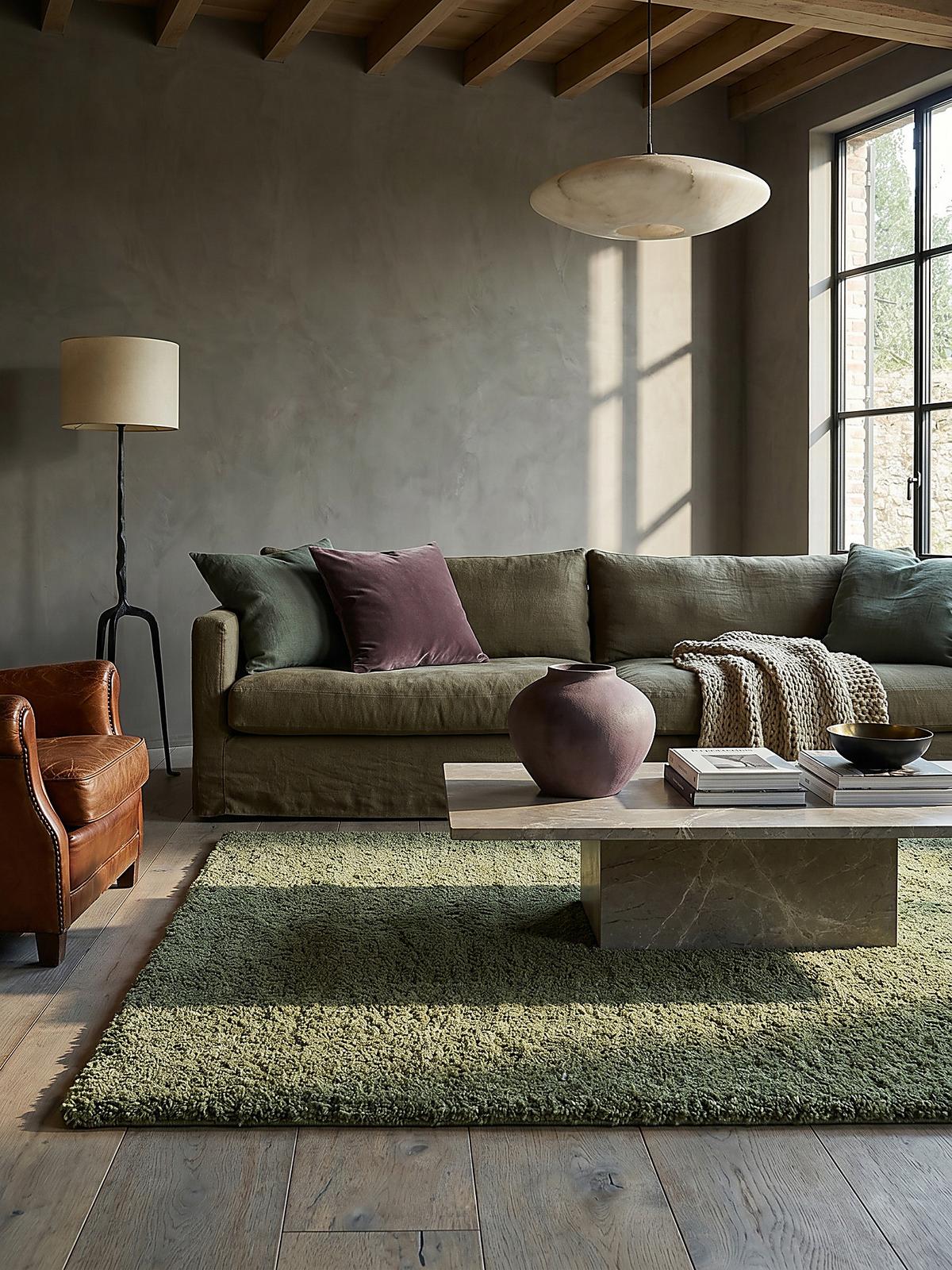 TEPPICH LYNE, einfarbig, Grün, 160 x 230 cm - Grün, Textil (230/160cm) - KADIMA DESIGN