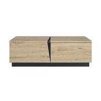 COUCHTISCH 1 Schublade Crack - Französische Herstellung - 114/61/36 cm - Eichefarben, Holzwerkstoff (120/61/36cm) - Calicosy