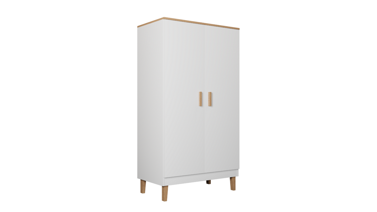 DREHTÜRENSCHRANK Denver - Weiß, Holzwerkstoff (100/184/55cm) - RAUMHIRSCH FURNITURE