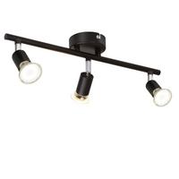 DECKENSTRAHLER Pilz 3-flammig 40/8/14 cm - Schwarz, Metall (40/8/14cm) - Nettlife